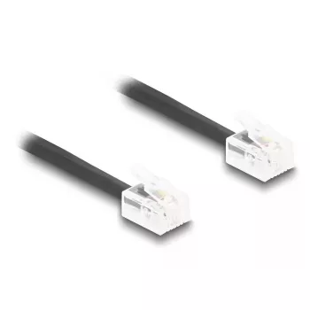 Cable telefónico DeLOCK 90201 1 m negro RJ-11