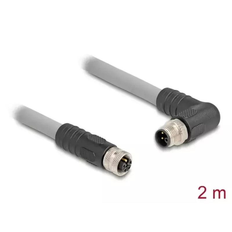 DeLOCK Cable sensor/actuador 80548 2 m RST M12 gris