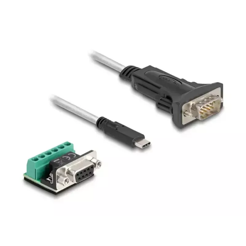 DeLOCK Adaptador USB Type-C a serie RS-422/485 conector macho regleta de 6 pines 0,5 m