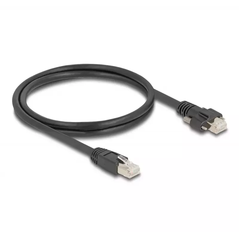Cable DeLOCK conector macho RJ45 a conector macho RJ45 1 m Cat.6A S/FTP negro
