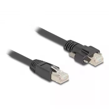 Cable DeLOCK conector macho RJ45 a conector macho RJ45 1 m Cat.6A S/FTP negro