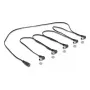 DeLOCK 90122 Cable divisor DC 1x hembra a 5x hembra 5,5x2,1 mm, acodado
