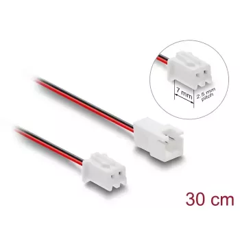 Extensión de cable DELOCK 90762 para sistemas de refrigeración de ordenador, funda de PVC, Ø 1,3 mm, negro/rojo/blanco