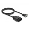 DELOCK Cable adaptador OBD-2 conector macho a DB-9 conector hembra, Cat5e, negro, 1,15 m