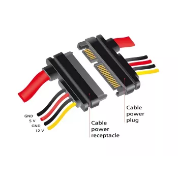 Cable SATA DeLOCK 83804 1 m SATA 22 polos negro rojo amarillo