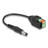 Cable DC DeLOCK 2,1 x 5,5 mm conector macho a regleta de 2 polos adaptador 15 cm