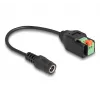 Adaptador DC DeLOCK 2,1 x 5,5 mm jack a regleta de 2 polos 15 cm