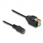 Adaptador DC DeLOCK 2,1 x 5,5 mm jack a regleta de 2 polos 15 cm