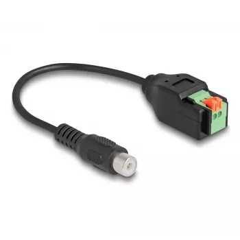 Adaptador DeLOCK conector macho RCA a regleta 15 cm 2 polos