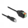 Adaptador DeLOCK conector macho RCA a regleta 15 cm 2 polos