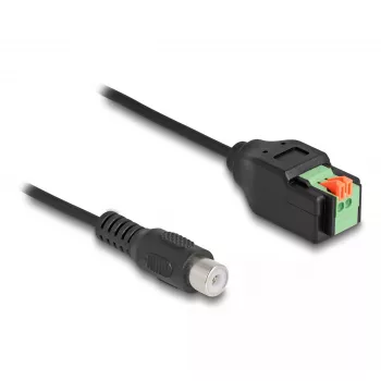 Adaptador DeLOCK conector macho RCA a regleta 15 cm 2 polos
