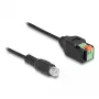 Adaptador DeLOCK conector macho RCA a regleta 15 cm 2 polos