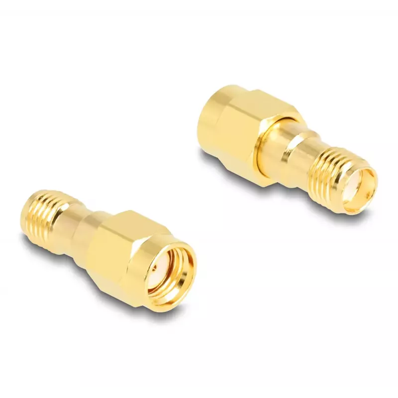 Adaptador DeLOCK RP-SMA conector macho a SMA conector hembra HBI59-1 tipo de conector SMA diámetro 8 mm