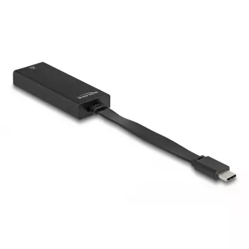 Adaptador de cable DeLOCK 66246 RJ-45 USB C negro 0,09 m
