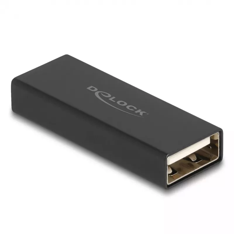 Adaptador DeLOCK USB 2.0 Type-A conector hembra a conector hembra metal