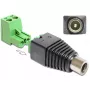 Cambiador de género de cable DeLOCK 65423 DC 2.1 x 5.5 mm 2p negro verde