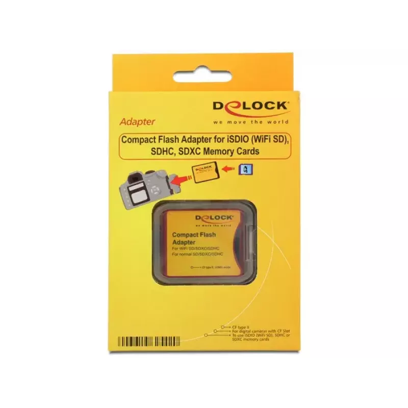 Adaptador de tarjeta Delock 62542 SD/SDHC/SDXC a CompactFlash