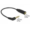 Cable de audio DeLOCK 0,175 m 3,5 mm/2,5 mm negro