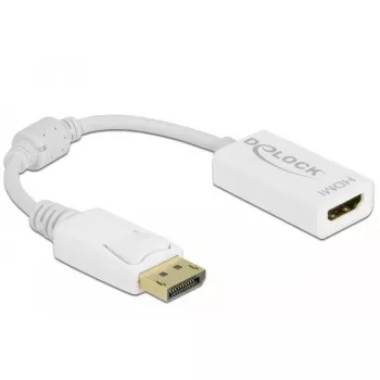 Adaptador DisplayPort 1.1 macho a HDMI hembra pasivo blanco DeLOCK 61015