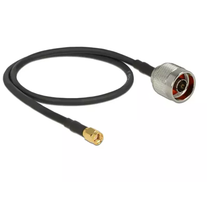 Cable coaxial DeLOCK 88937 CFD200 0,5 m RP-SMA negro
