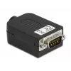 Conector de cables DeLOCK 66264 Sub-D 9 bloque de terminales de 10 polos negro
