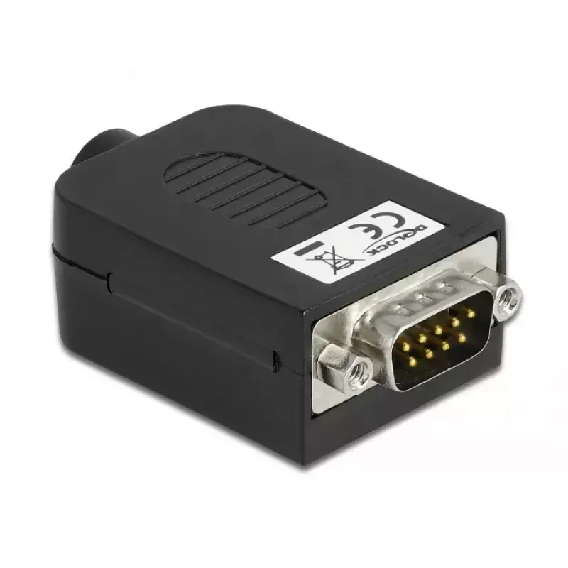 Conector de cables DeLOCK 66264 Sub-D 9 bloque de terminales de 10 polos negro