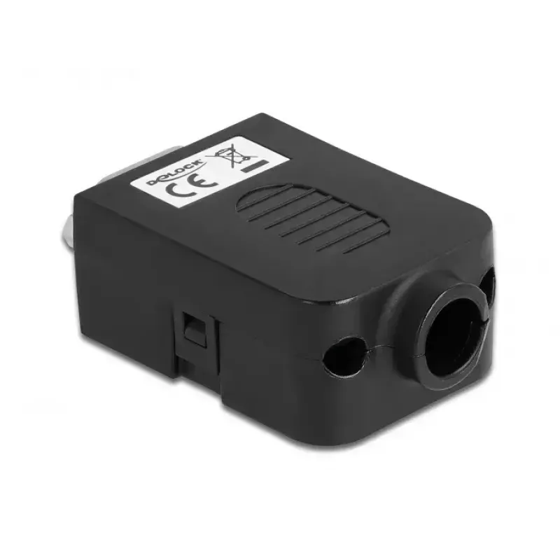 Conector de cables DeLOCK 66264 Sub-D 9 bloque de terminales de 10 polos negro