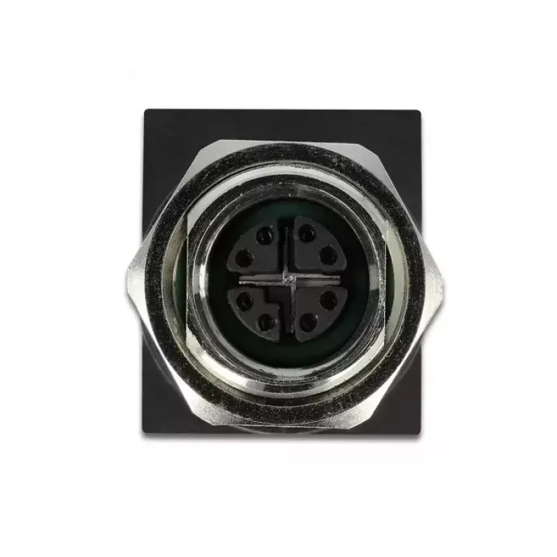 Cambiador de género de cable DeLOCK 66316 M12 RJ45 negro