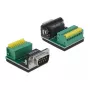 Conector de cables DeLOCK 66321 1 x serie Sub-D 9 1 x 9 polos negro verde plata amarillo