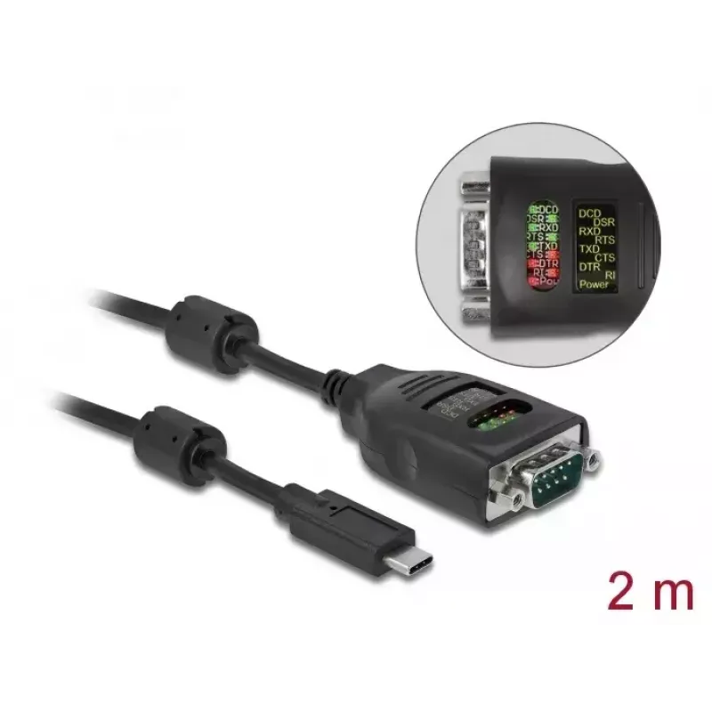 Adaptador USB Type-C a serie DB9 DeLOCK 90414