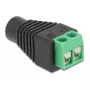Adaptador DC 1,35 x 3,5 mm conector hembra a regleta de bornes de 2 polos DeLOCK 66730