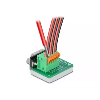 Conector de cables D-Sub 9 DeLOCK 66554 verde