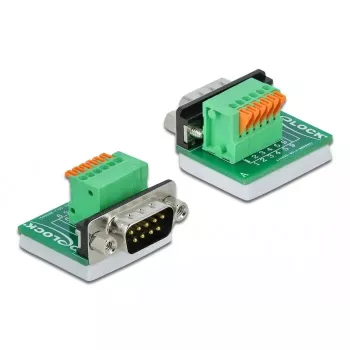 Conector de cables D-Sub 9 DeLOCK 66554 verde
