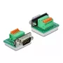 Conector de cable D-Sub9 DeLOCK 66555 verde plata