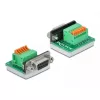 D-Sub9 conector hembra a regleta de bornes con pulsador DeLOCK 66557