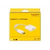 Adaptador DisplayPort 1.1 conector macho a DVI conector hembra pasivo blanco DeLOCK 61010