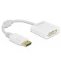 Adaptador DisplayPort 1.1 conector macho a DVI conector hembra pasivo blanco DeLOCK 61010