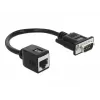 DeLOCK 63999 Adaptador serie, DB-9 macho a RJ-45 hembra, 20 cm, negro