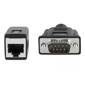 DeLOCK 63999 Adaptador serie, DB-9 macho a RJ-45 hembra, 20 cm, negro