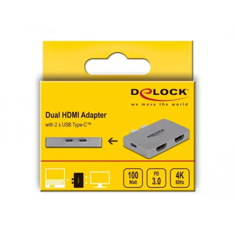 Adaptador dual HDMI DeLOCK 64123 para MacBook