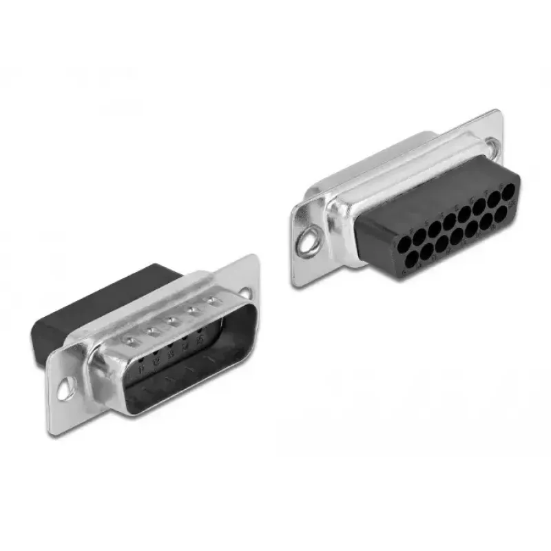 Kit de montaje D-Sub 15 pines conector macho a RJ45 conector hembra DeLOCK 66647