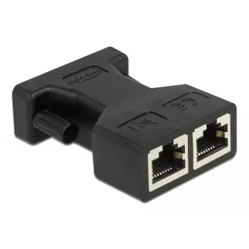 Adaptador DeLOCK D-Sub 15 pines hembra a 2 x RJ45 hembra AUI 66806