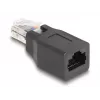 Conector de cable DeLOCK 66991 RJ45/RJ48/RJ50 negro conector macho/hembra