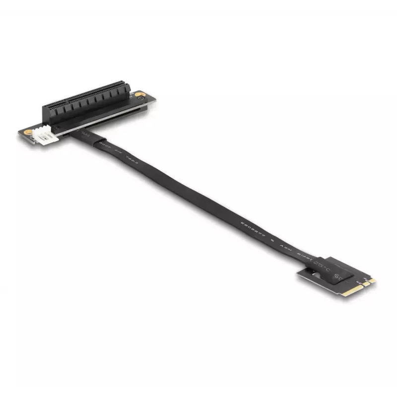 Adaptador DeLOCK M.2 Key A+E a PCIe x8 NVMe en ángulo con cable de 20 cm