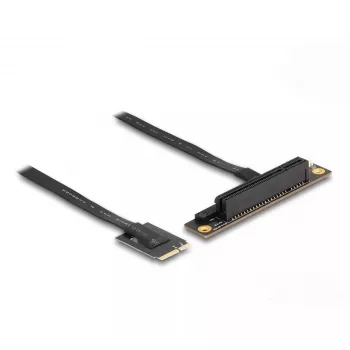 Adaptador DeLOCK M.2 Key A+E a PCIe x8 NVMe en ángulo con cable de 20 cm