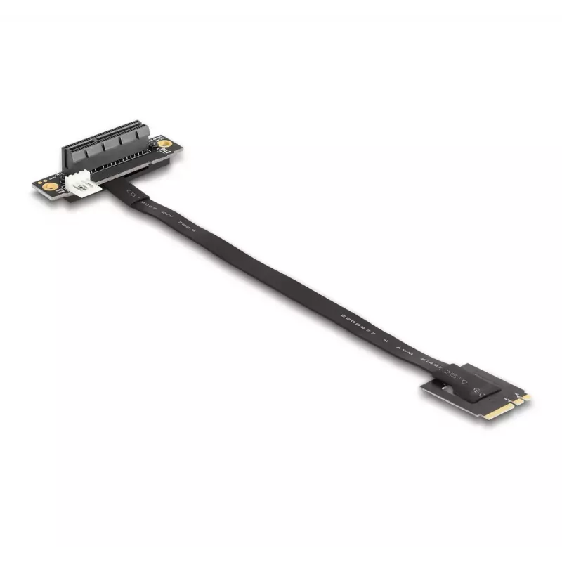 Adaptador DeLOCK M.2 Key A+E a PCIe x4 NVMe en ángulo con cable de 20 cm