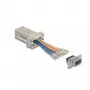 DeLOCK D-Sub 9 pines conector hembra a RJ50 conector hembra set de montaje gris