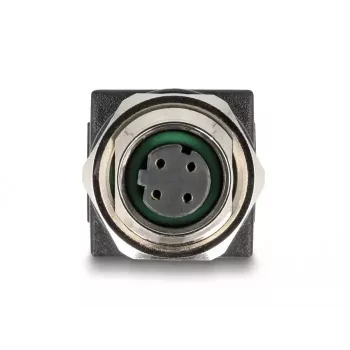Adaptador DeLOCK M12 codificado D de 4 pines conector hembra a conector hembra RJ45 recto