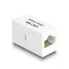 Delock 88134 Adaptador de RJ45 hembra a RJ45 hembra, Cat.6A UTP, blanco