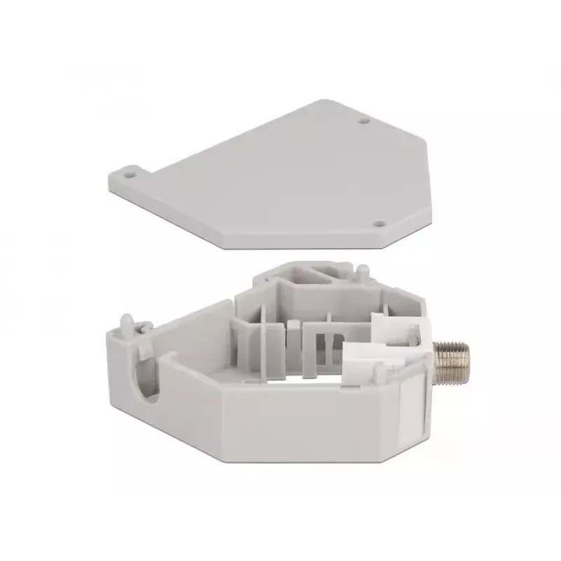 Módulo Keystone DELOCK 87160 — conector F a conector F, gris, 60,1×59,4×21,6 mm